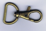 Karabinerhaken 20 mm alt messing